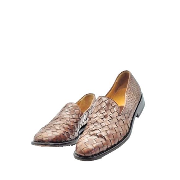 MEZLAN Sonoma Brown Woven Leather Loafers Slip on Shoes Men\'s 10M Made in Spain main image 7